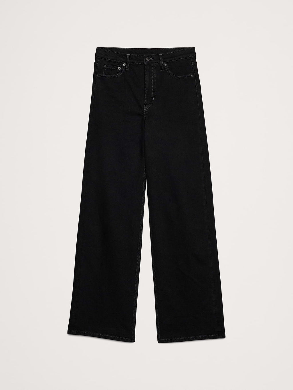 The Icon Classic Wide-Leg Jean - Black Rinse Wash