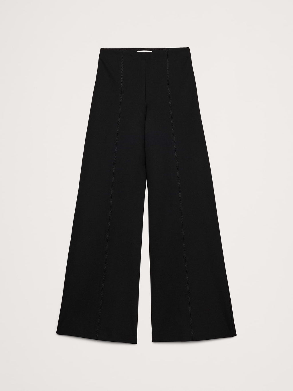 High-Rise Wide-Leg Everywhere Ponte Pull-On Pant - Black