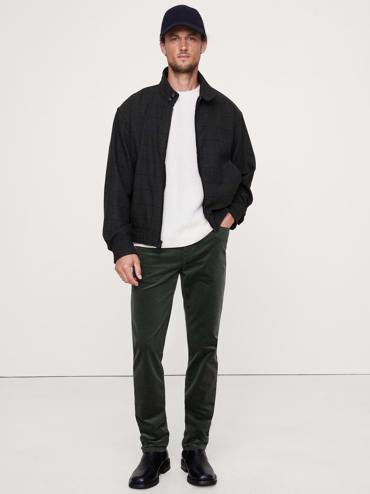 Slim Stretch-Corduroy Traveler Pant - Sage Green