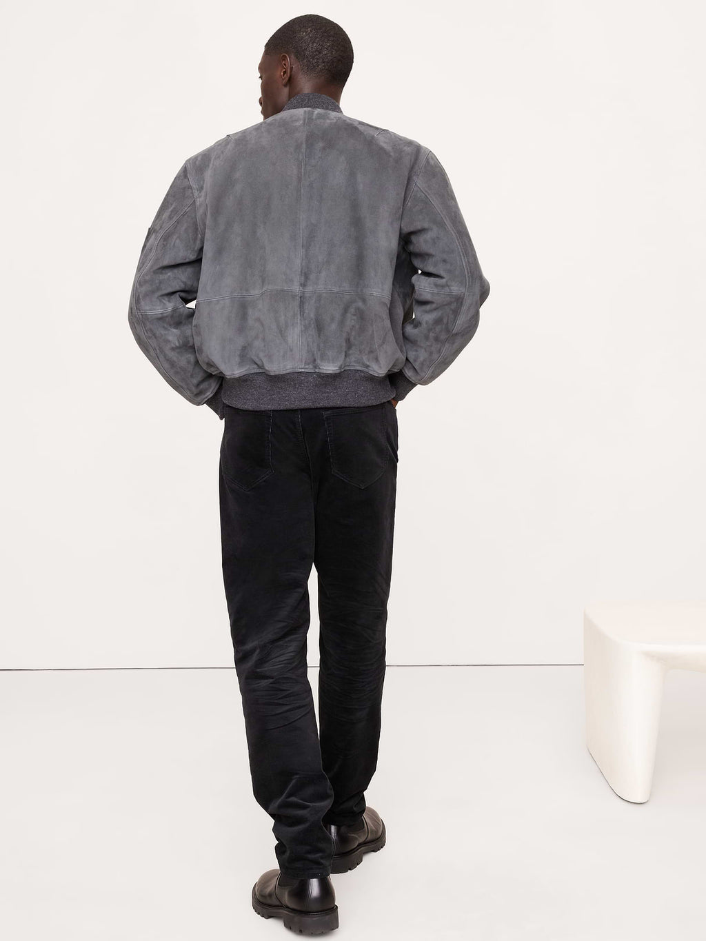 Slim Stretch-Corduroy Traveler Pant - Slate Gray
