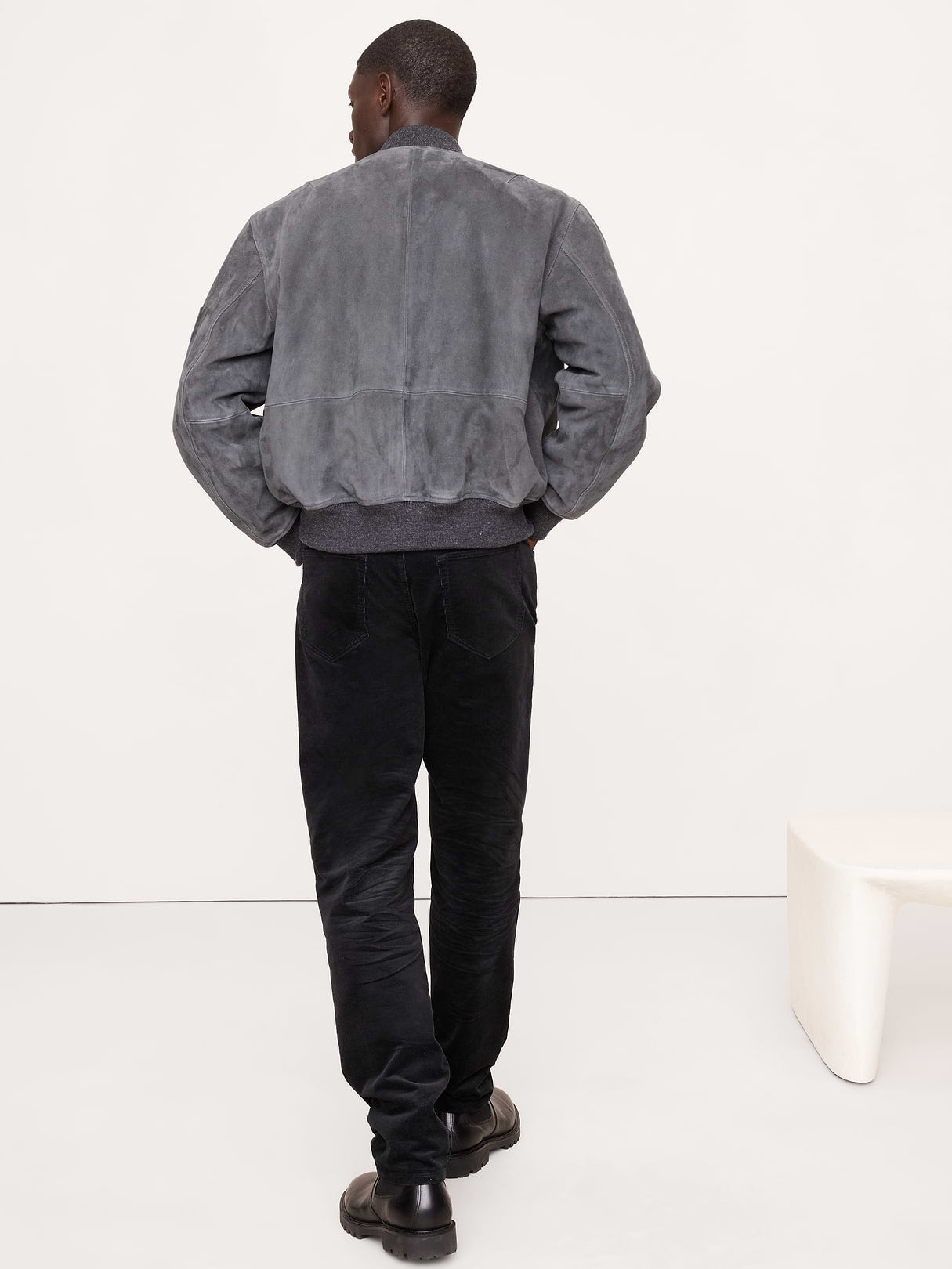 Slim Stretch-Corduroy Traveler Pant - Slate Gray