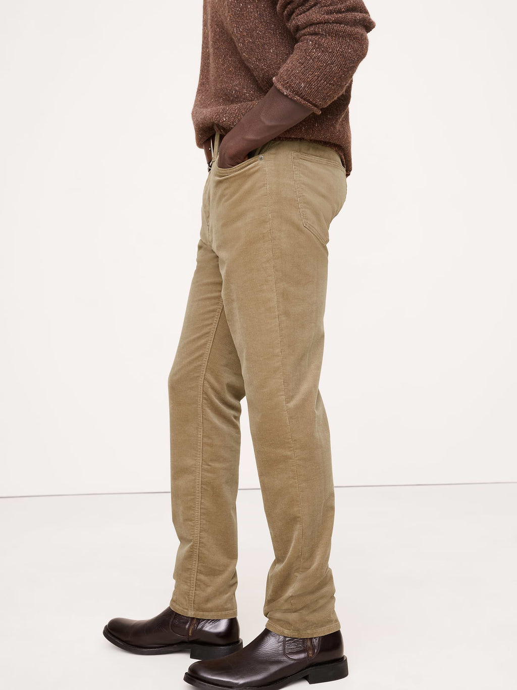 Slim Stretch-Corduroy Traveler Pant - Sand Beige