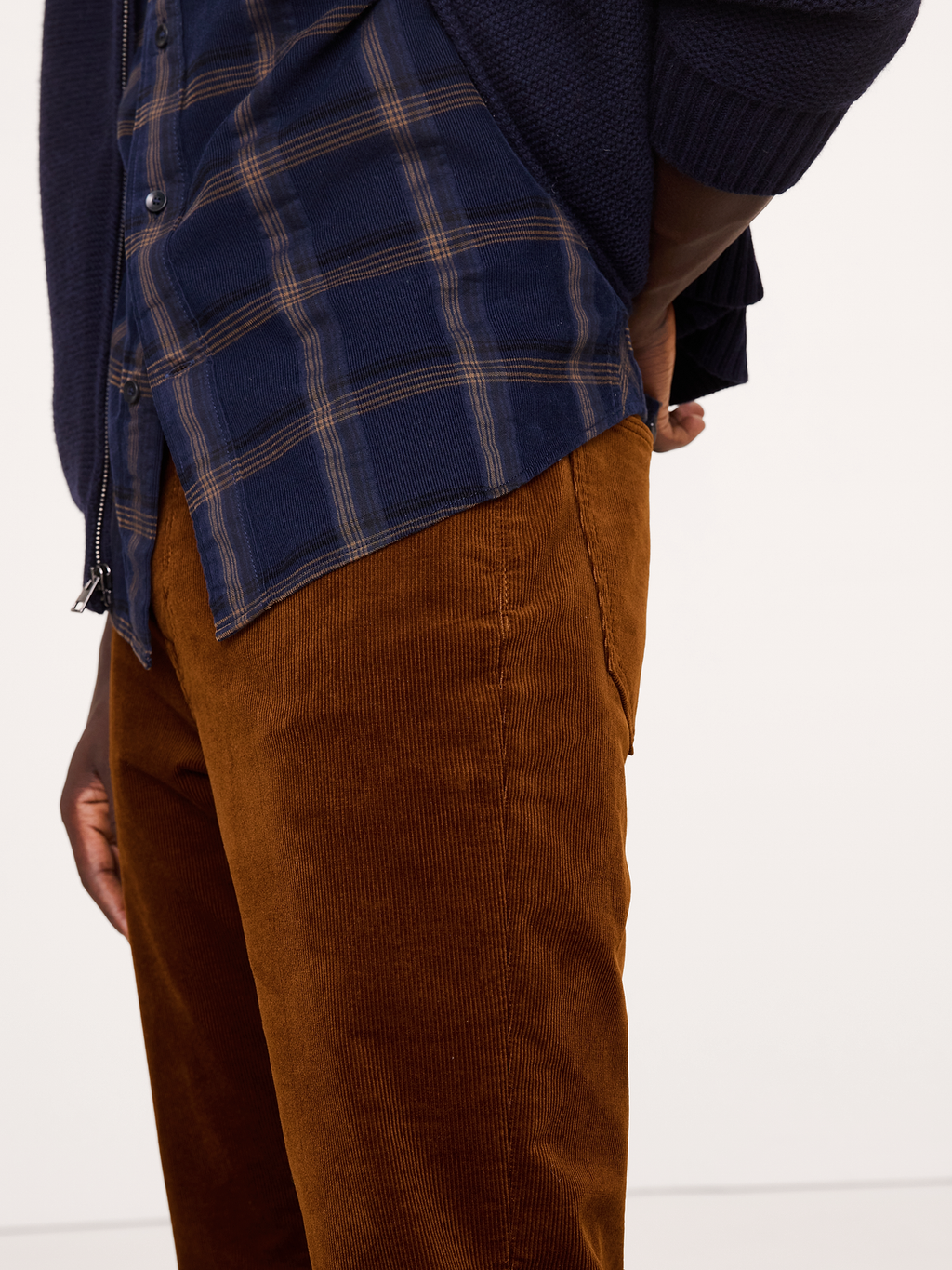 Straight Stretch-Corduroy Traveler Pant - Rust Brown