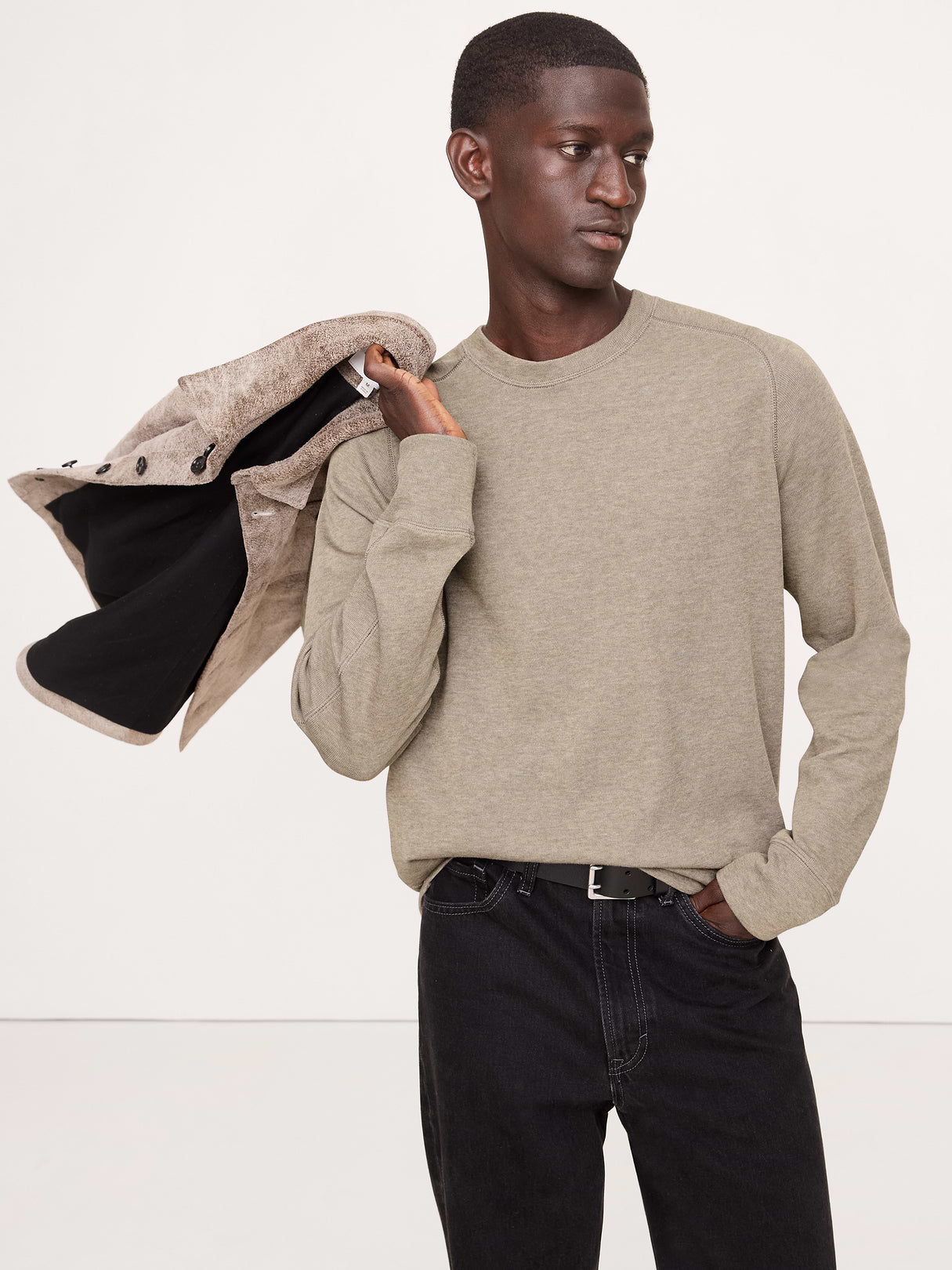 Slub Double-Knit Crew-Neck T-Shirt - Heather Oatmeal