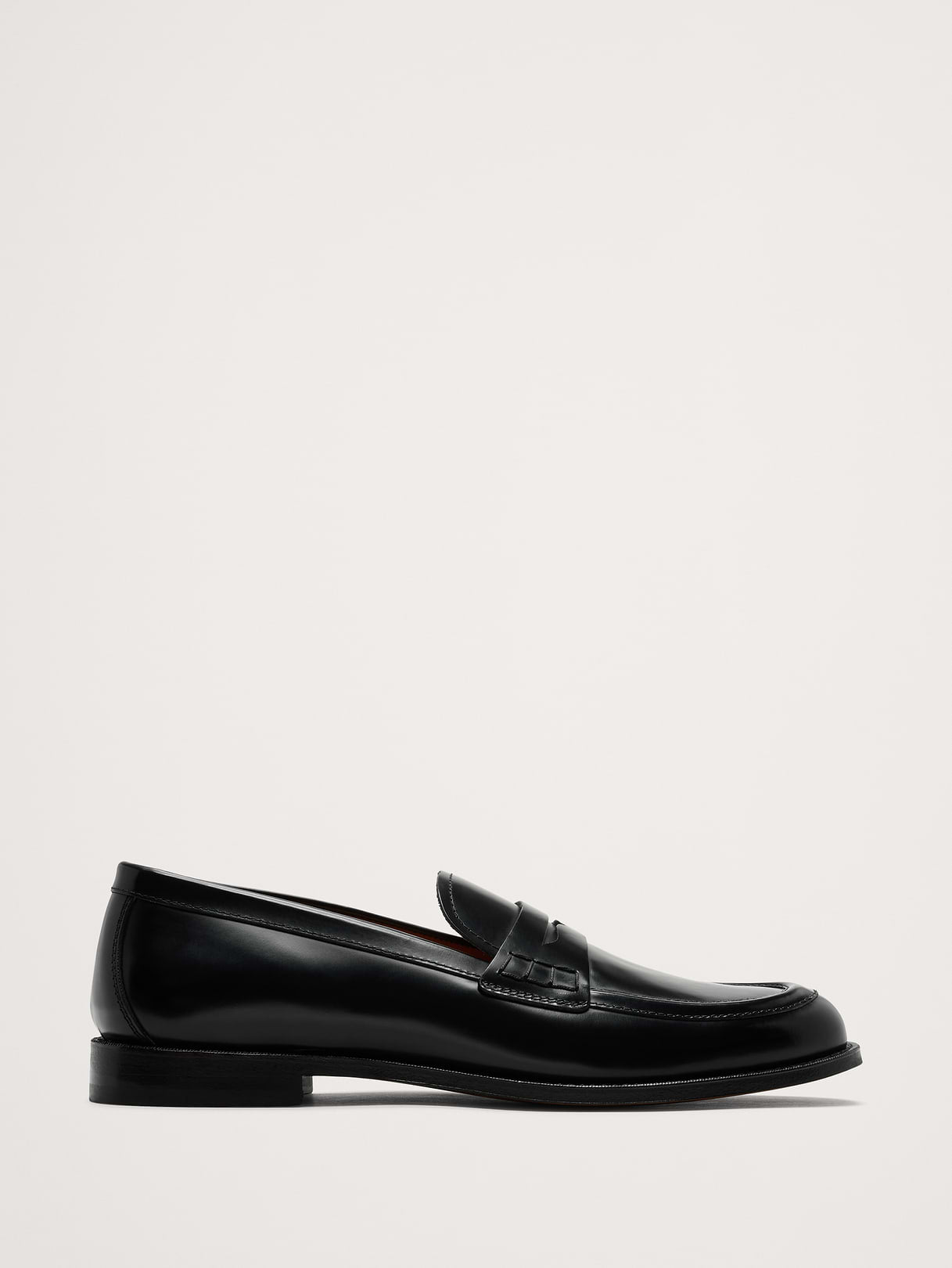 Leather Penny Loafer - Black