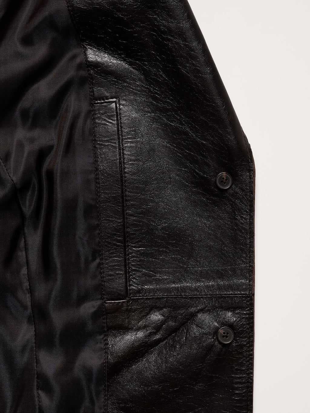 90S Leather Blazer - Espresso Brown
