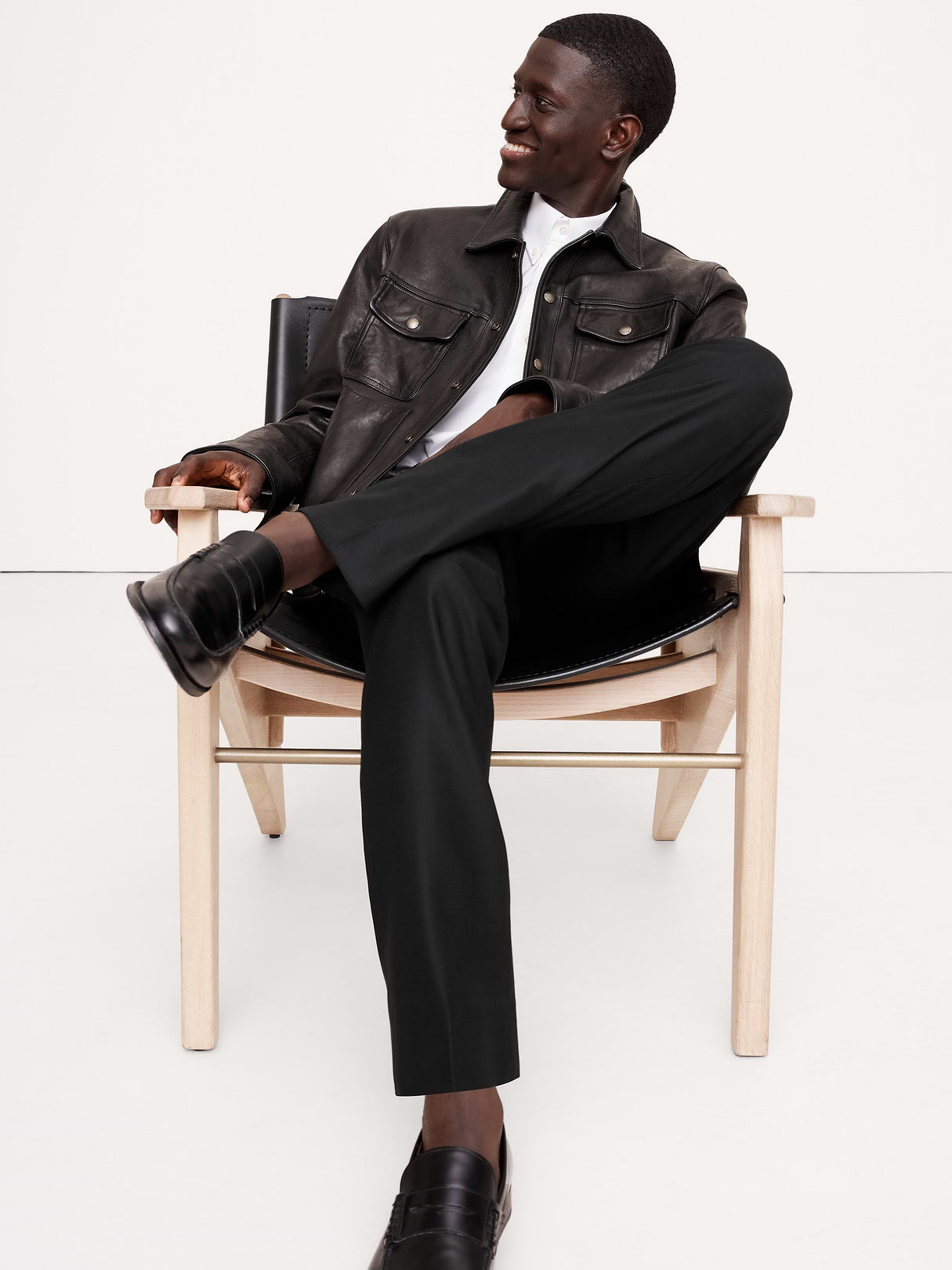 Signature Italian Hopsack Suit Pant - Black