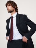 Signature Italian Houndstooth Suit Jacket - Navy Blue