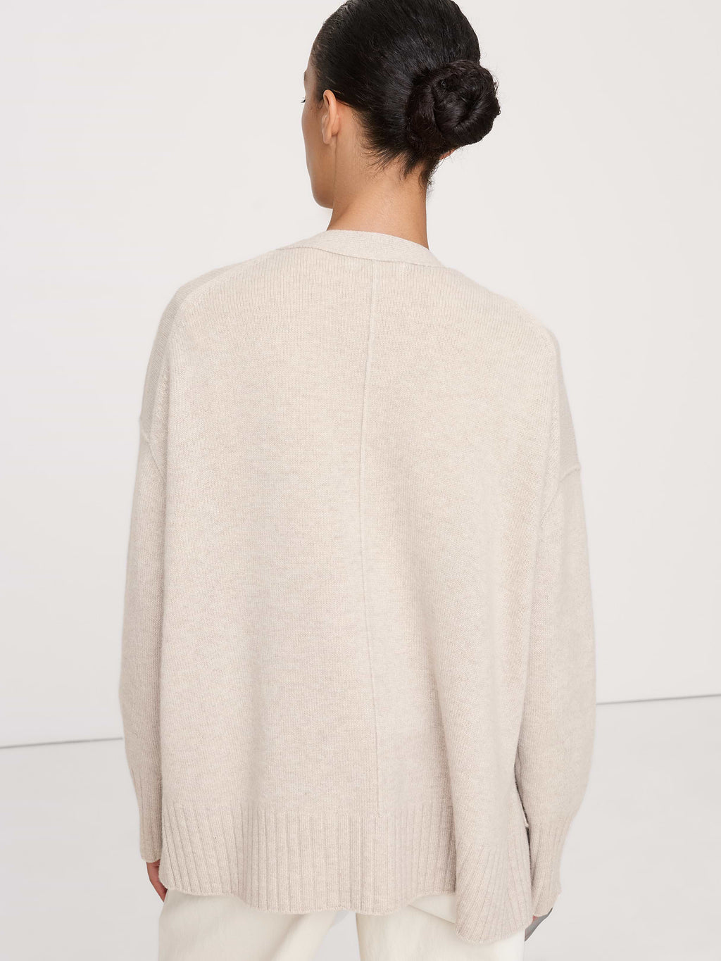 Boyfriend Cashmere Cardigan - Dark Medium Dyed