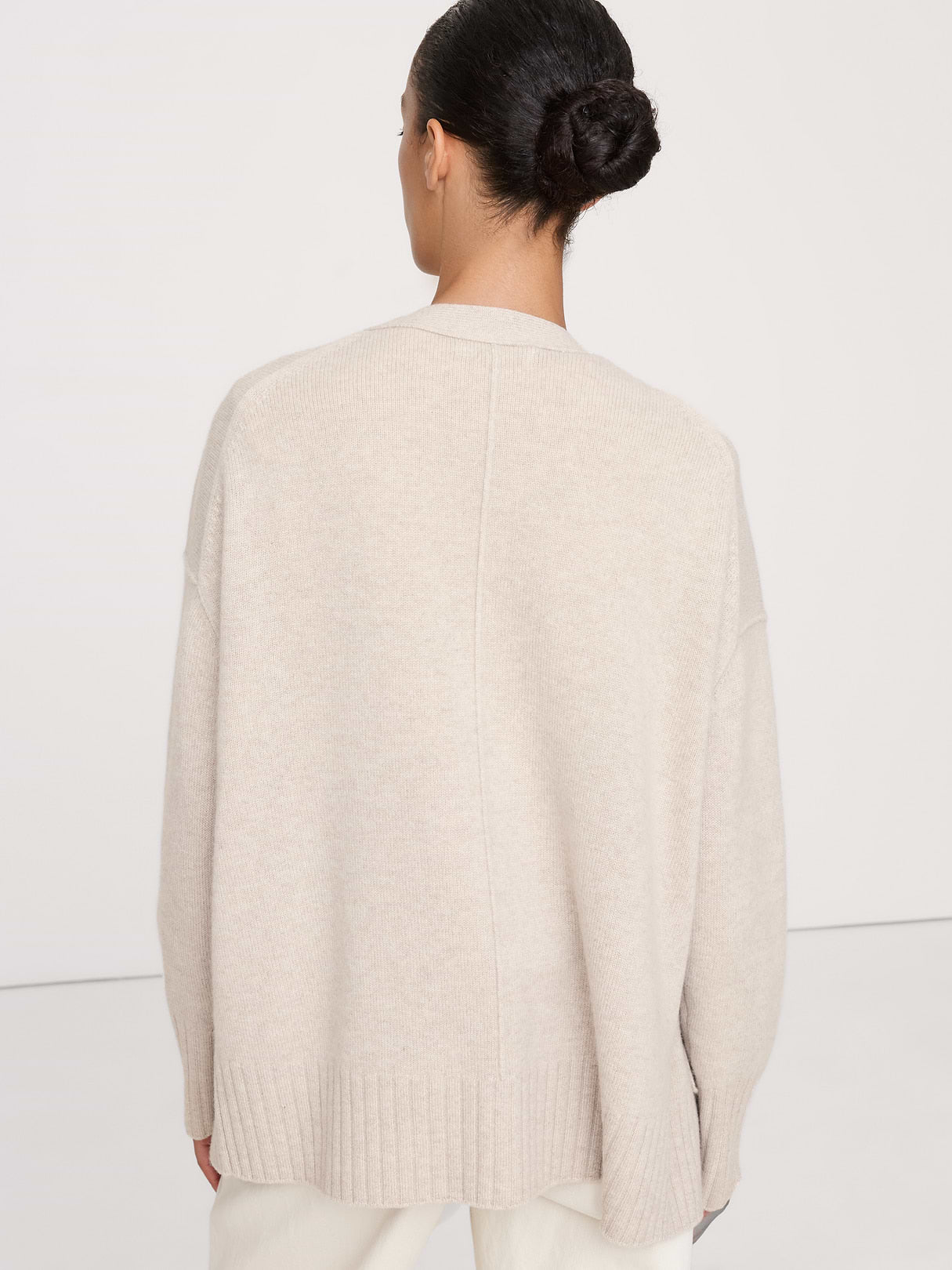 Boyfriend Cashmere Cardigan - Dark Medium Dyed