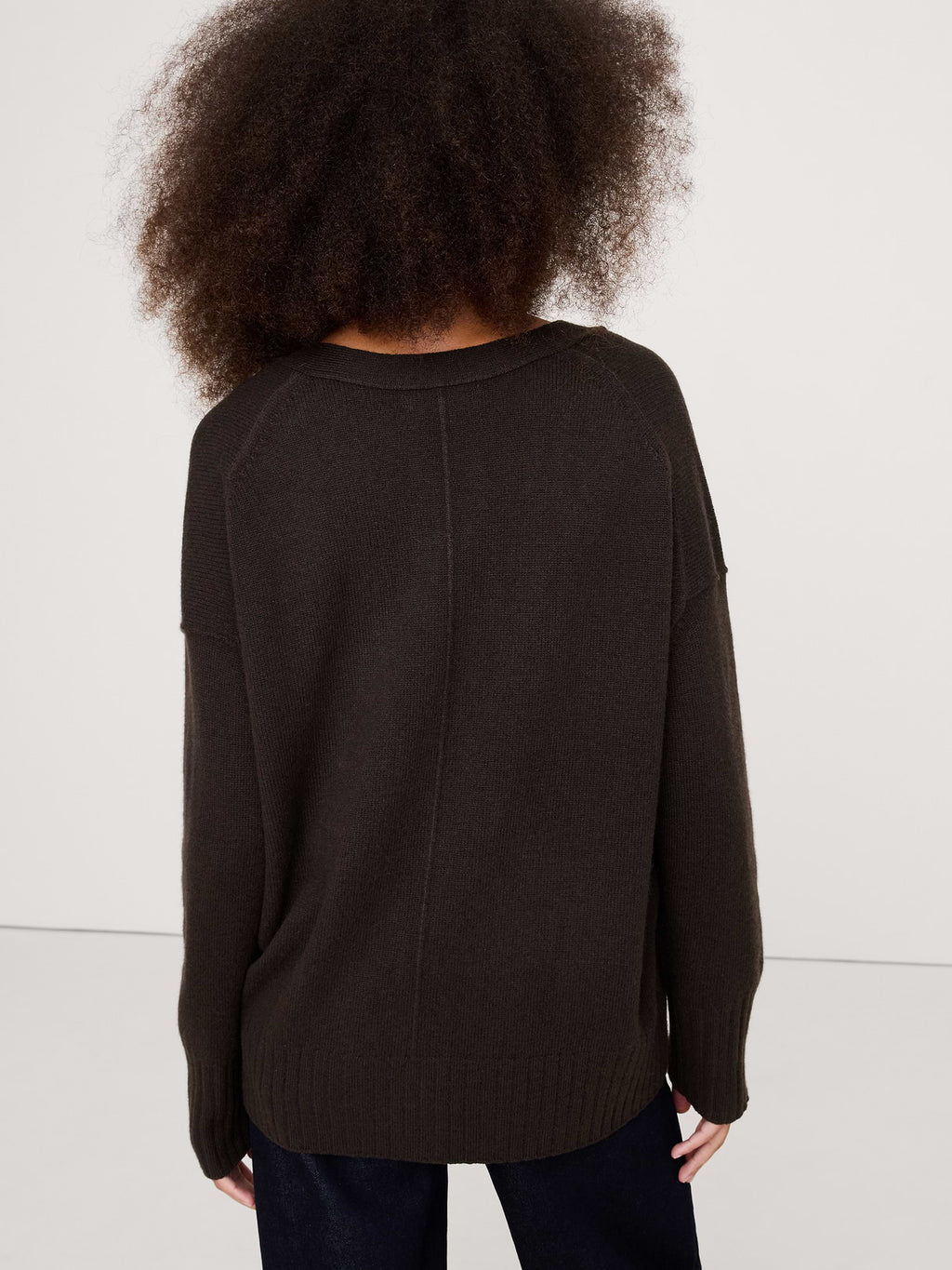 Boyfriend Cashmere Cardigan - Ganache Brown