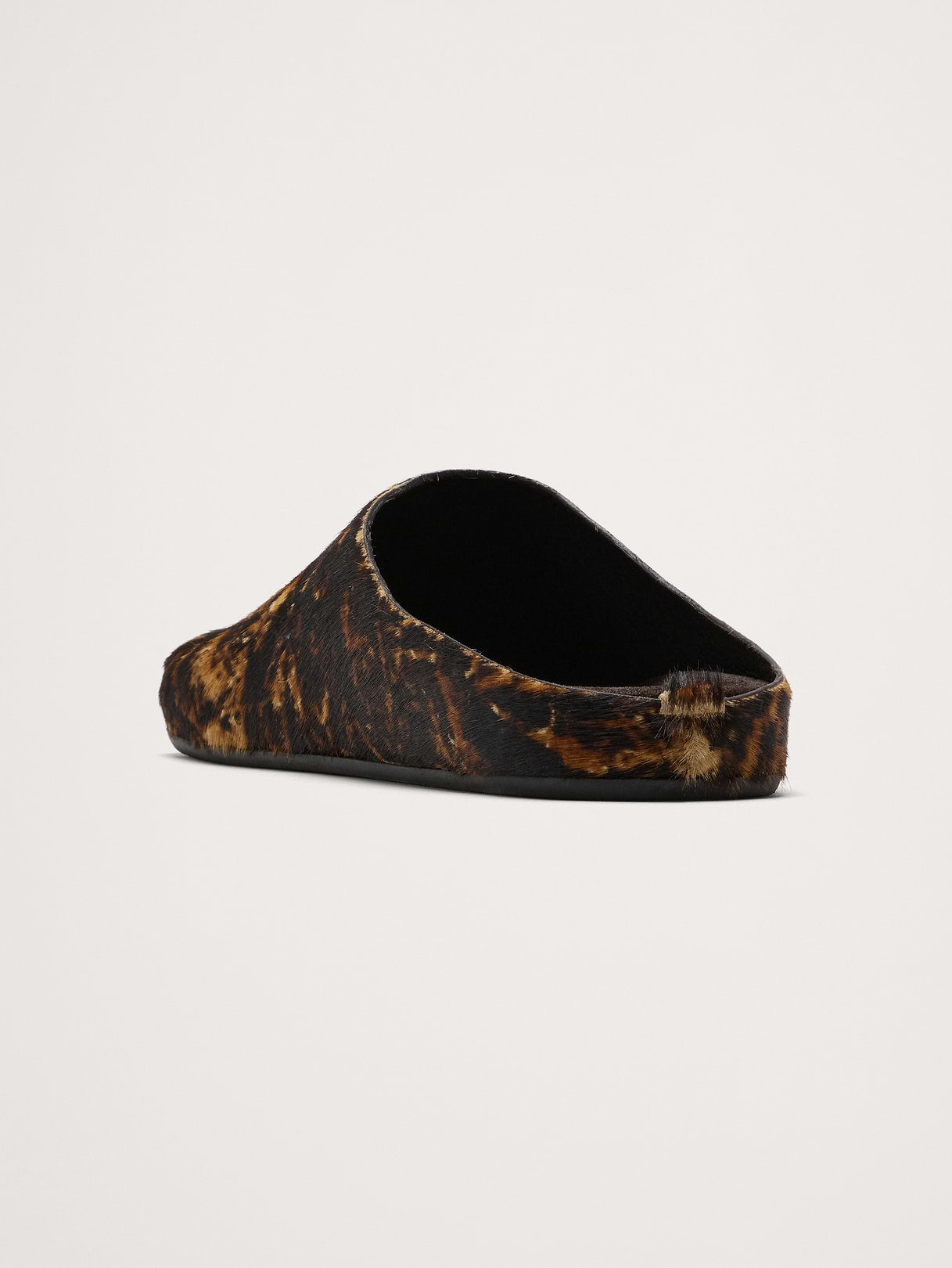 Leather Clog - Printed Haircalf Leather