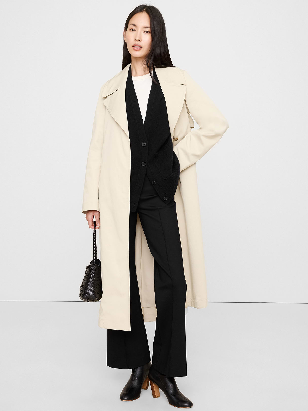 Boyfriend Cashmere Cardigan - Black