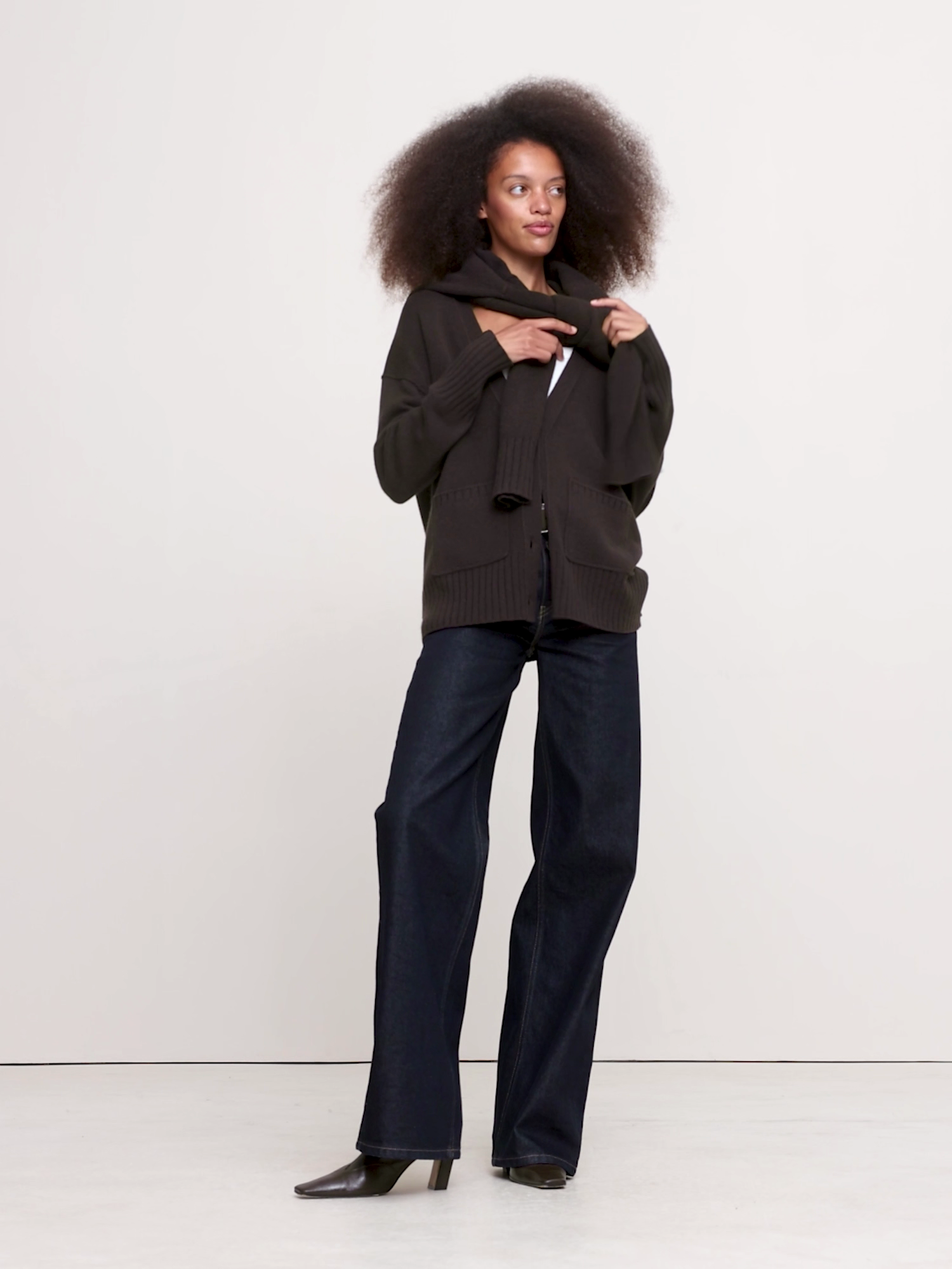 Boyfriend Cashmere Cardigan - Ganache Brown