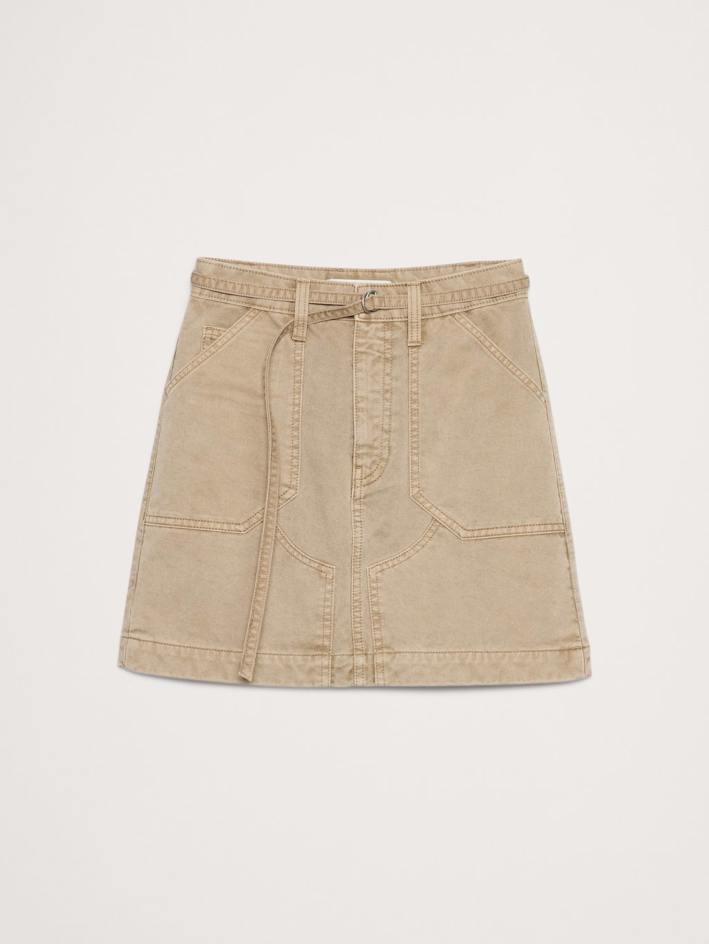Canvas Mini Skirt - Sandstone Beige