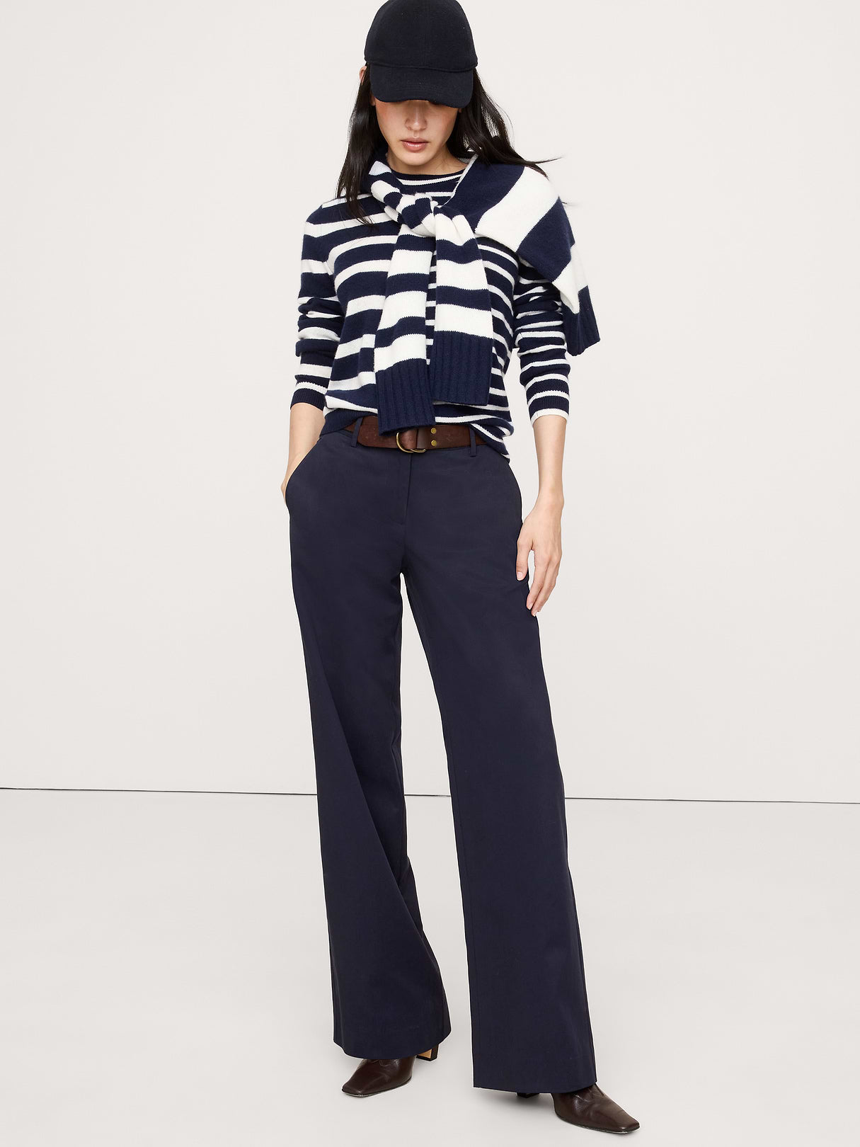 The Everyday Wide-Leg Pant in Tencel™-Cotton - Navy Blue