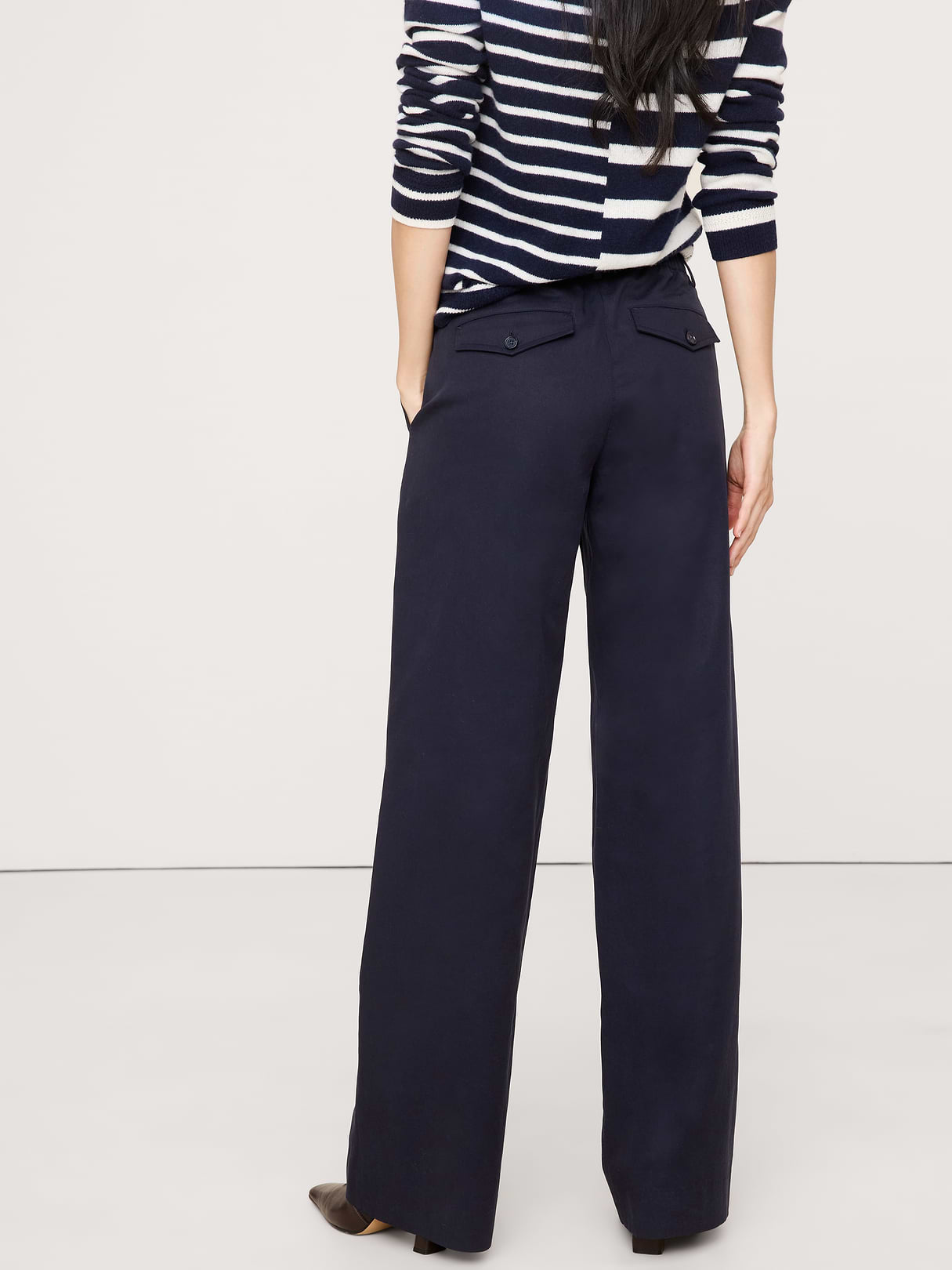The Everyday Wide-Leg Pant in Tencel™-Cotton - Navy Blue