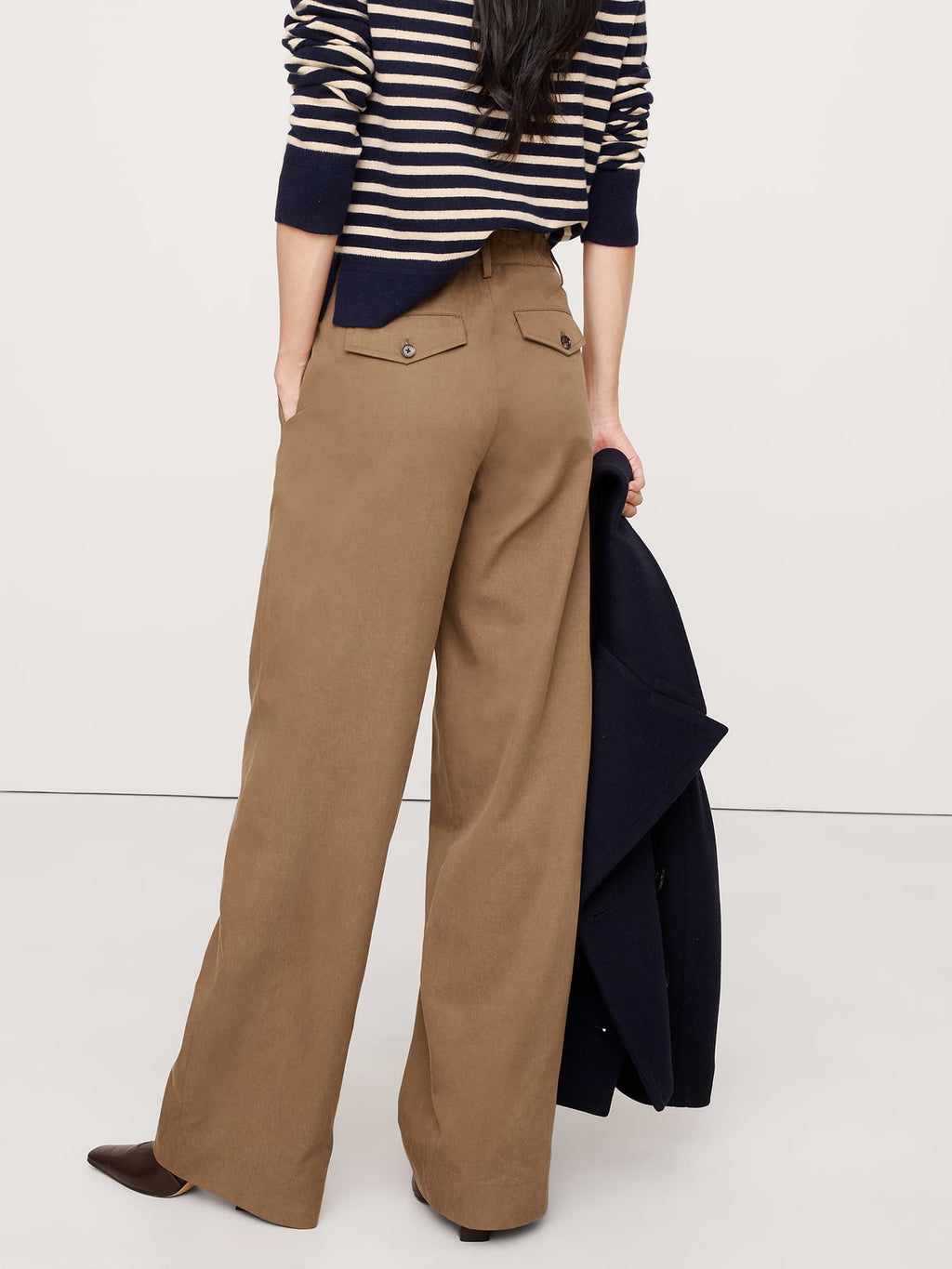The Everyday Wide-Leg Pant in Tencel™-Cotton - Saddle Brown