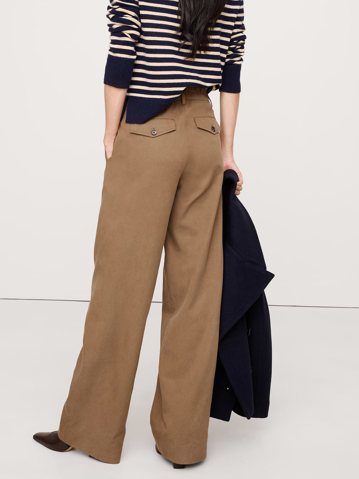 The Everyday Wide-Leg Pant in Tencel™-Cotton - Saddle Brown