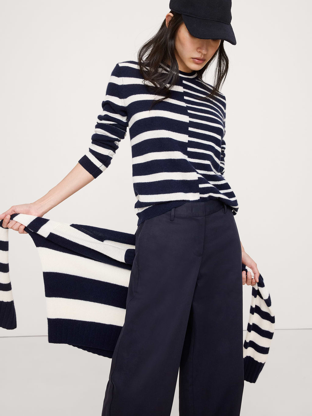 The Everyday Wide-Leg Pant in Tencel™-Cotton - Navy Blue