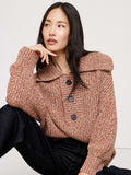 Oversized Cotton Sailor Sweater - Red Heather