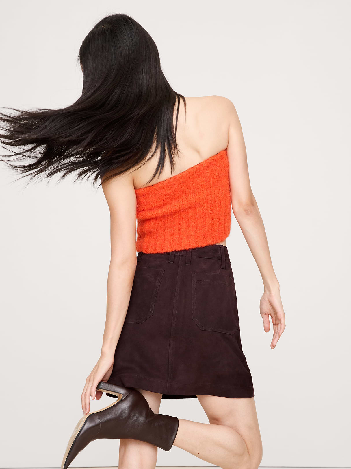 Italian Alpaca-Blend Tube Top - Fire Red