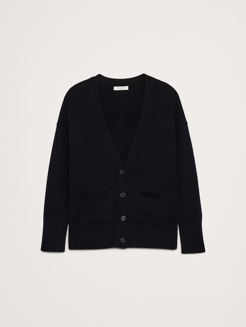 Boyfriend Cashmere Cardigan - Black