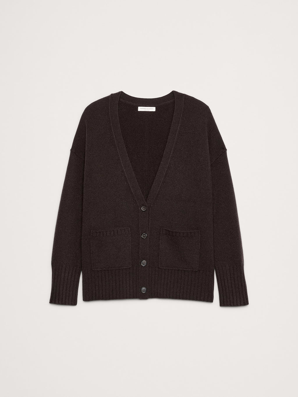 Boyfriend Cashmere Cardigan - Ganache Brown