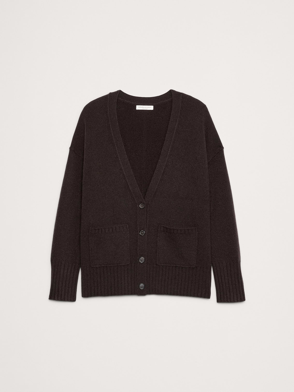 Boyfriend Cashmere Cardigan - Ganache Brown