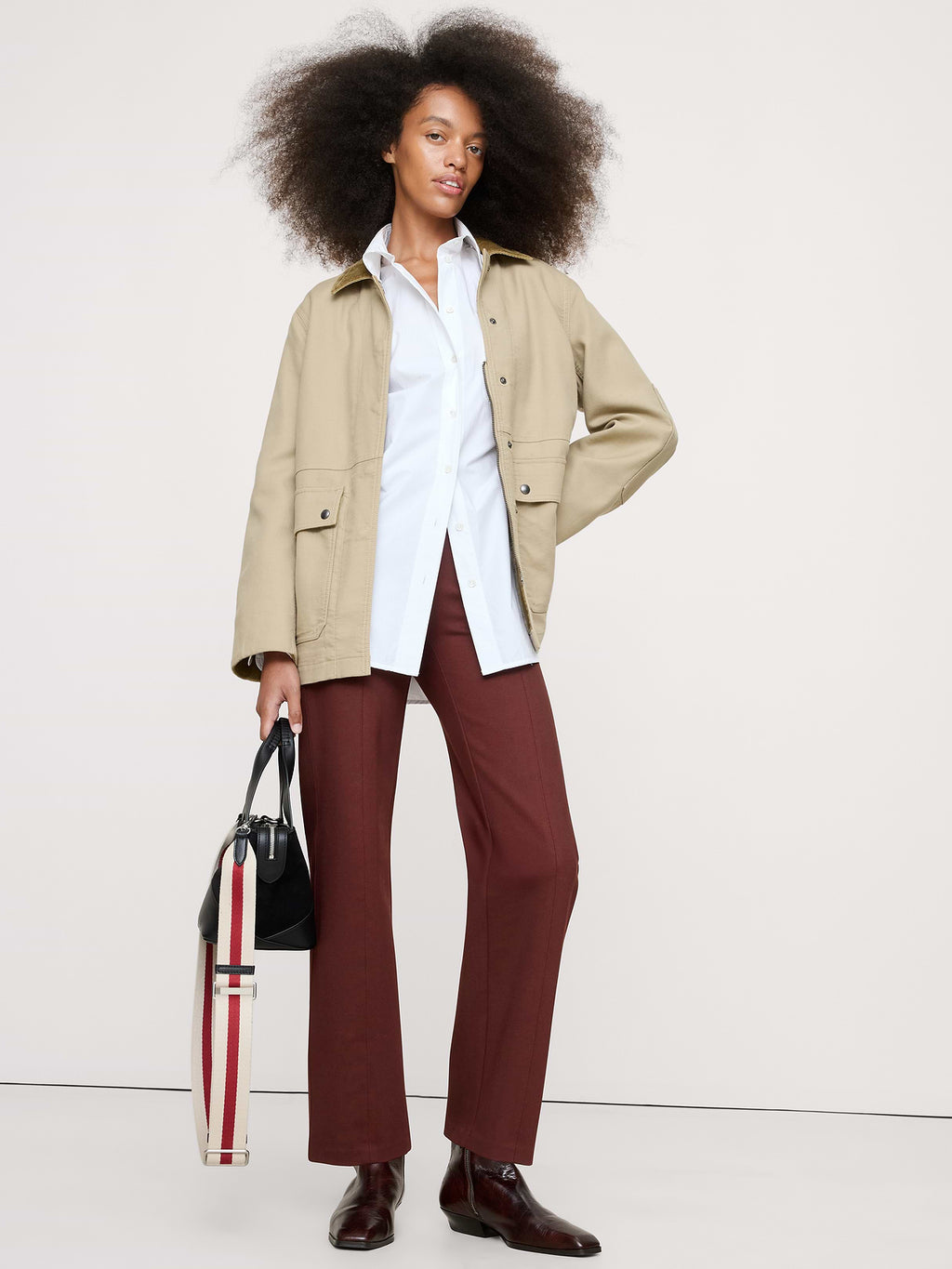 Fitted Everywhere Ponte Ankle Pant - Redwood Burgundy