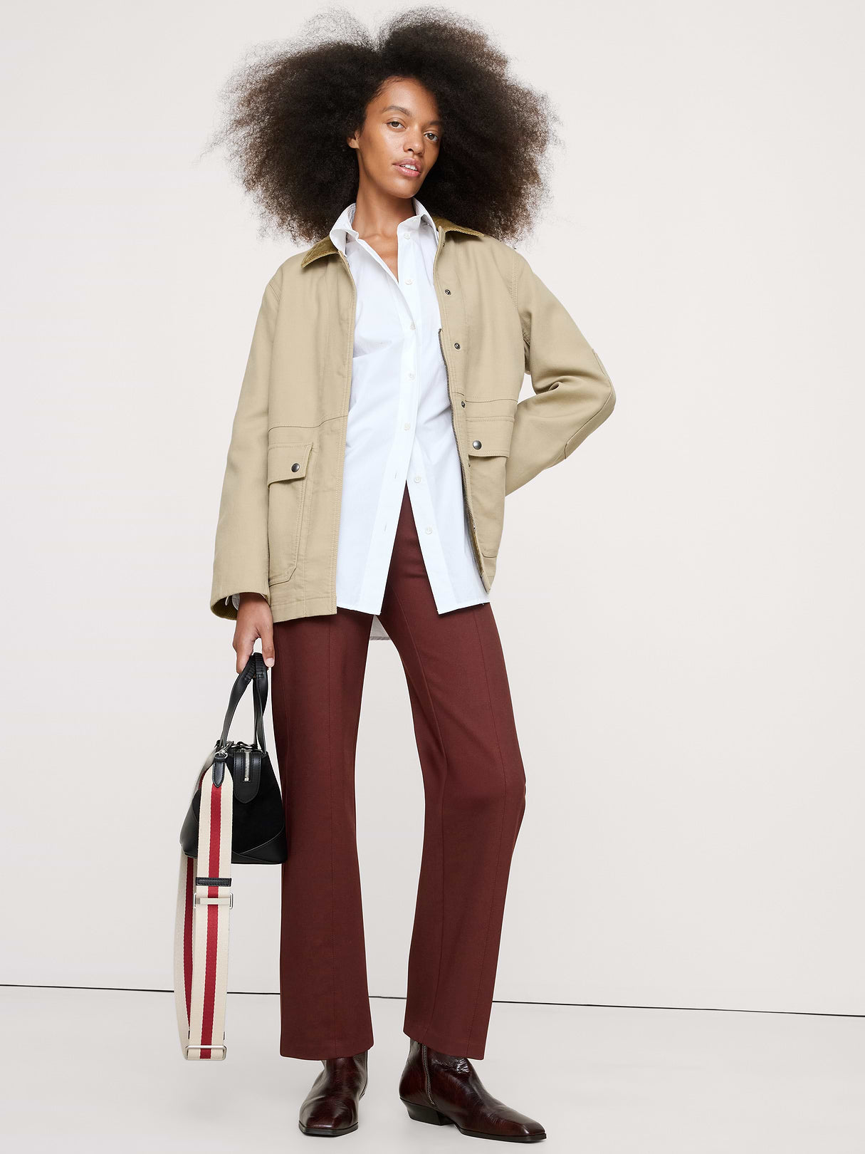 Fitted Everywhere Ponte Ankle Pant - Redwood Burgundy