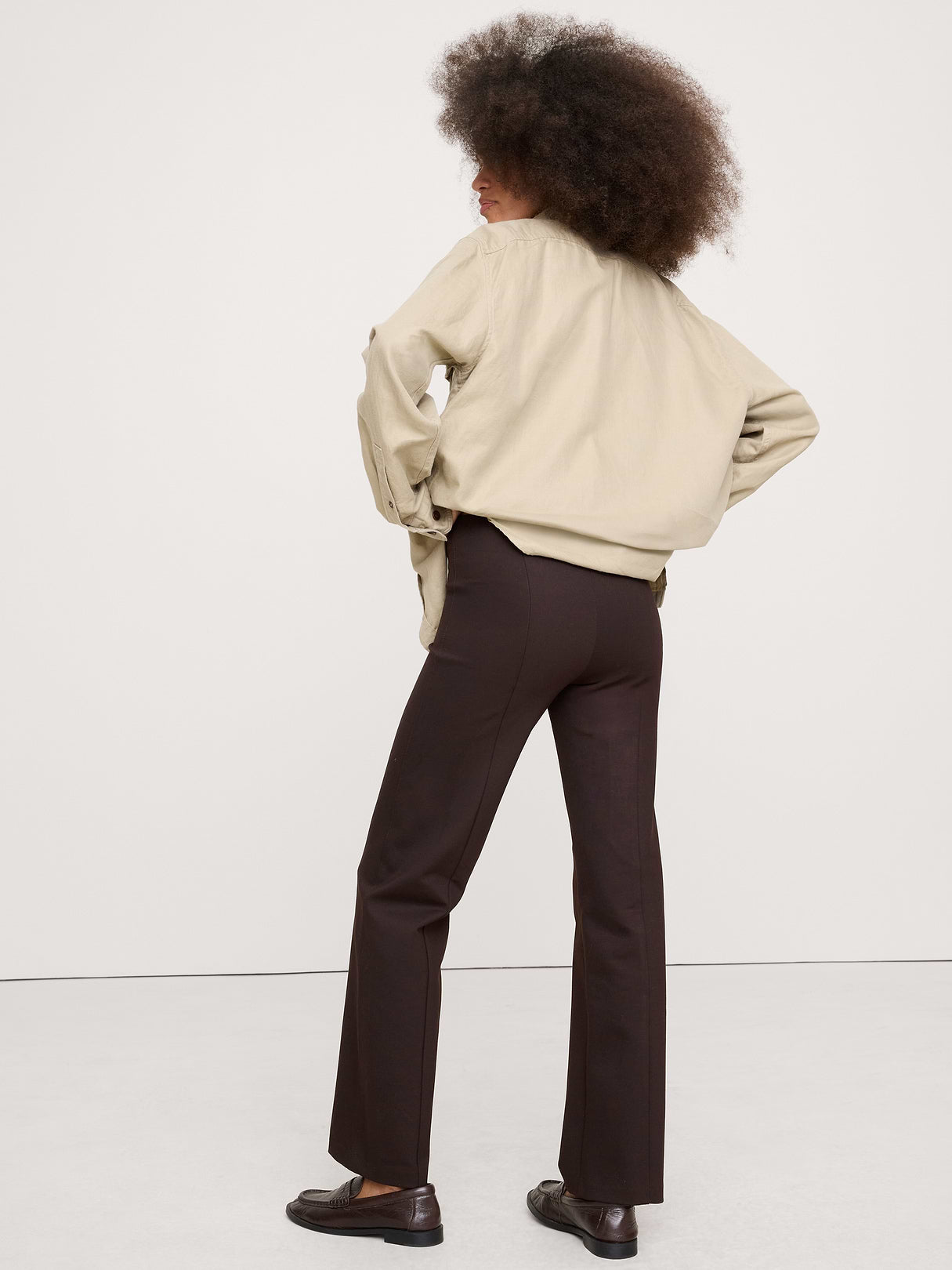 Fitted Everywhere Ponte Ankle Pant - Dark Brown