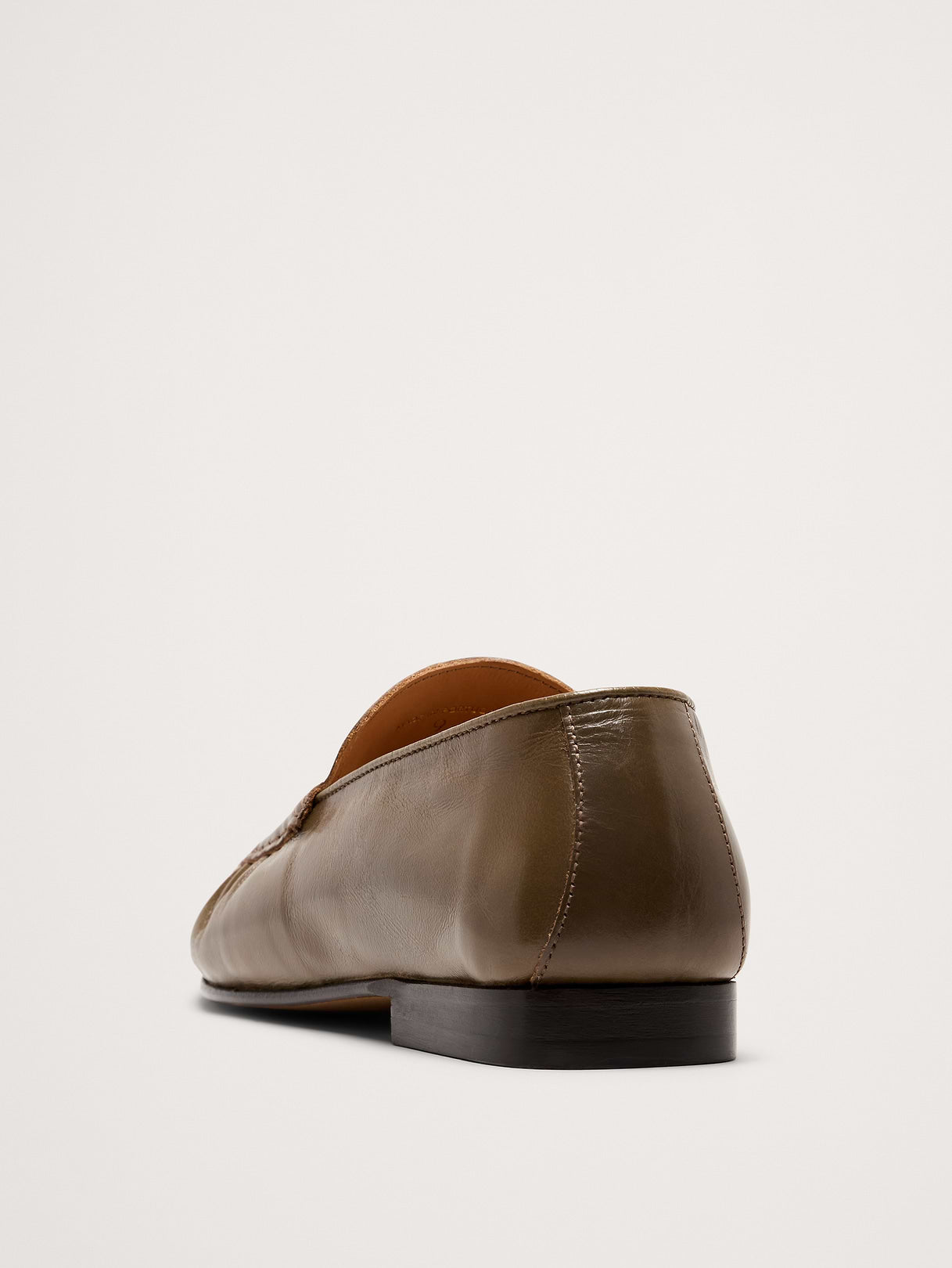 Leather Moc-Toe Loafer - Mushroom Taupe