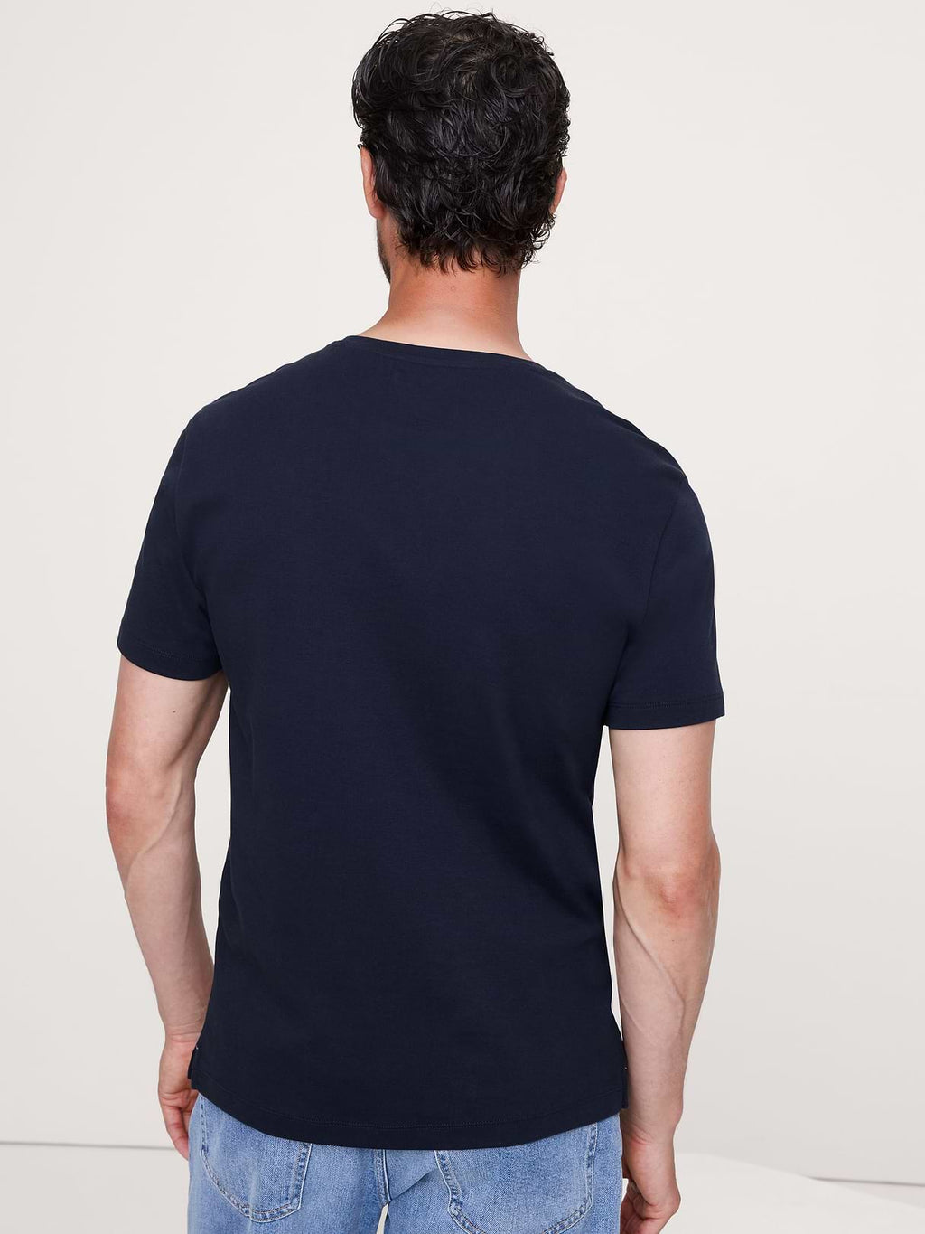 Luxury-Touch T-Shirt - Navy Blue
