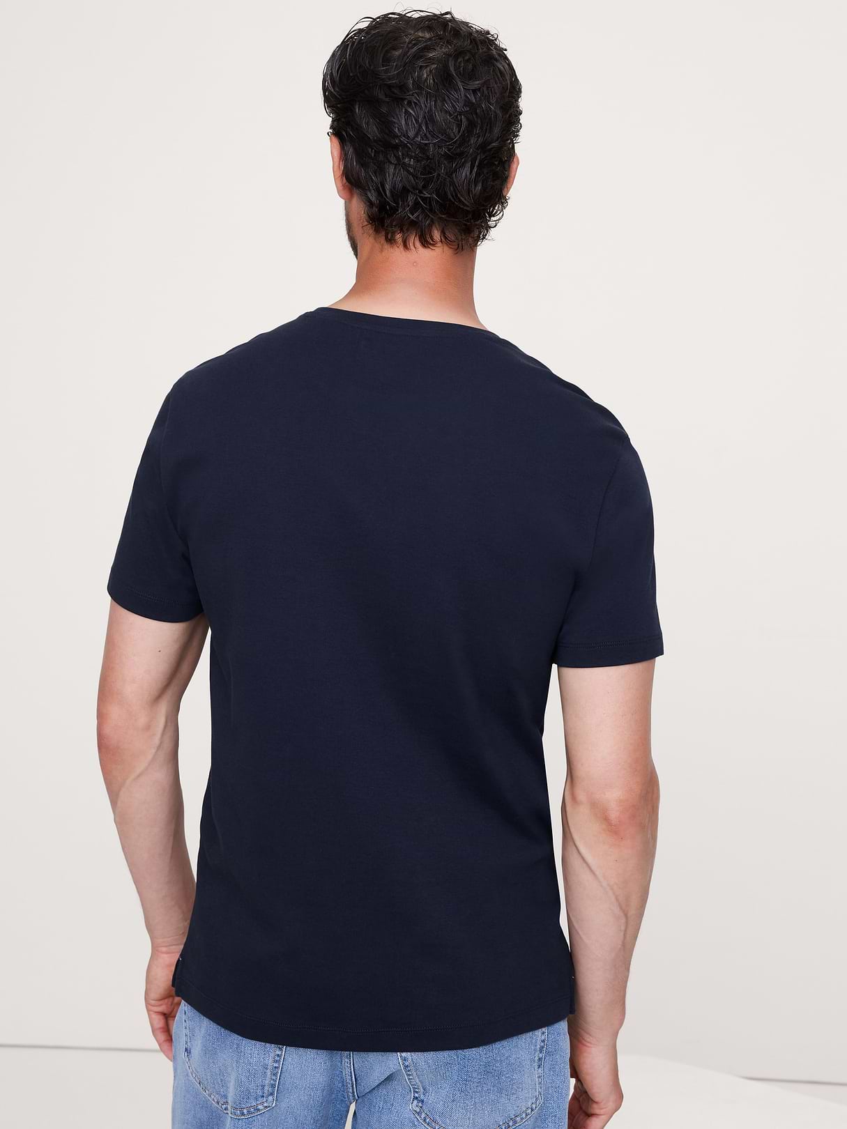Luxury-Touch T-Shirt - Navy Blue