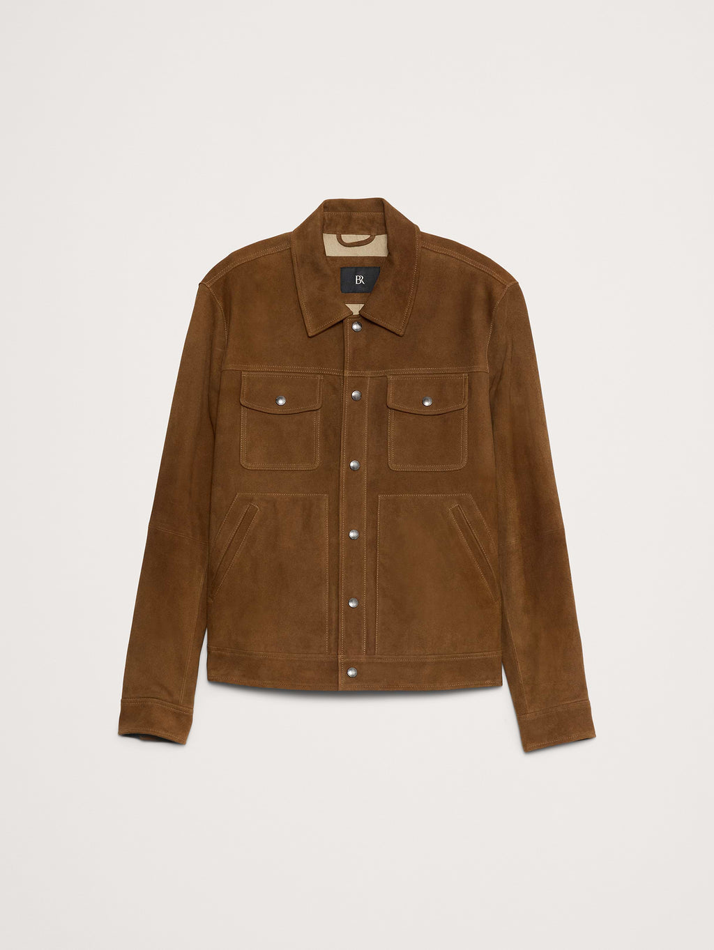 Suede Trucker Jacket - Dark Brown