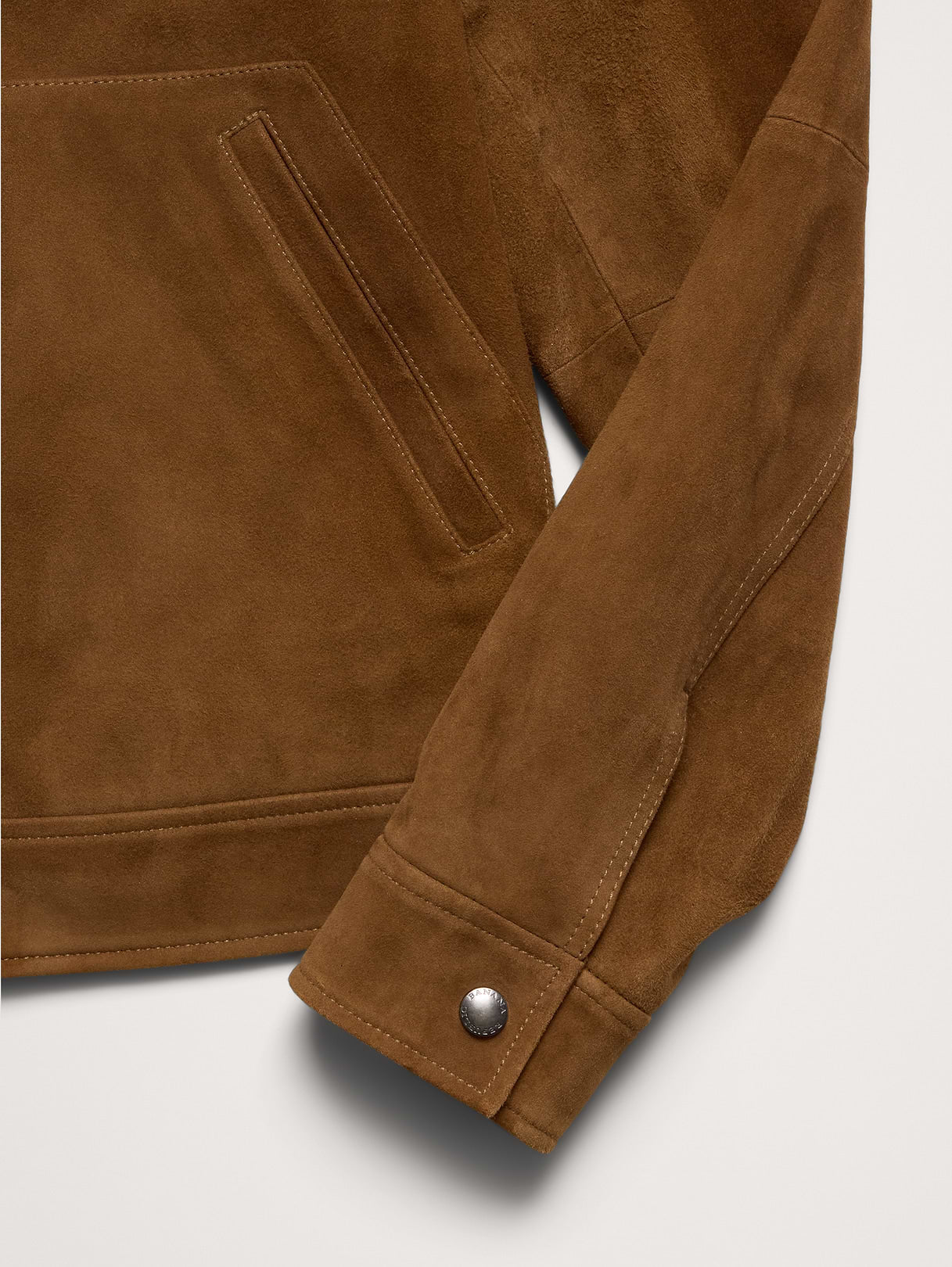 Suede Trucker Jacket - Dark Brown