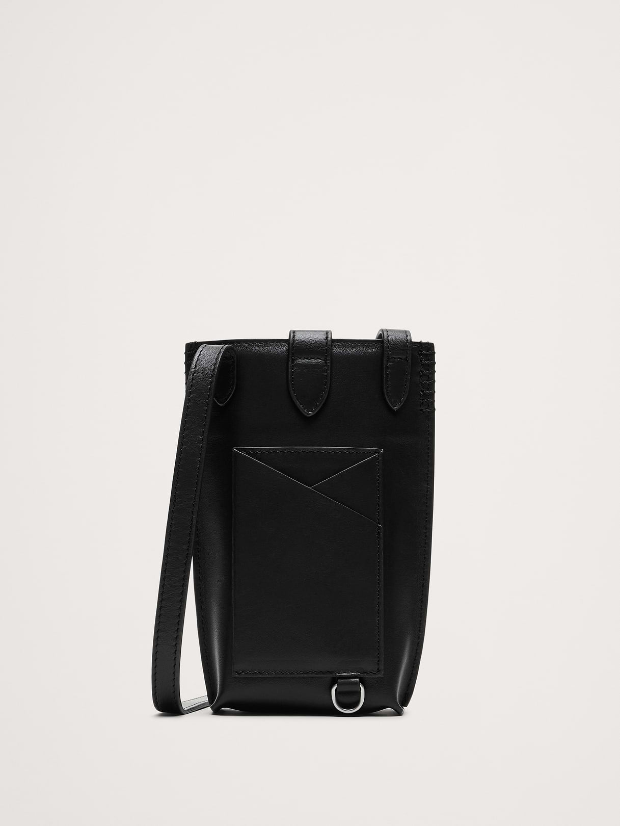 Crossbody Pouch - Black Leather