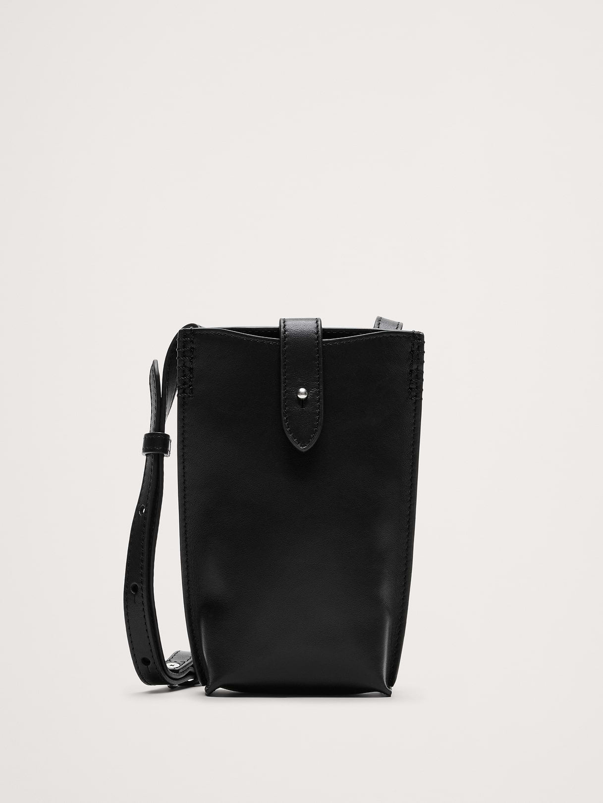 Crossbody Pouch - Black Leather