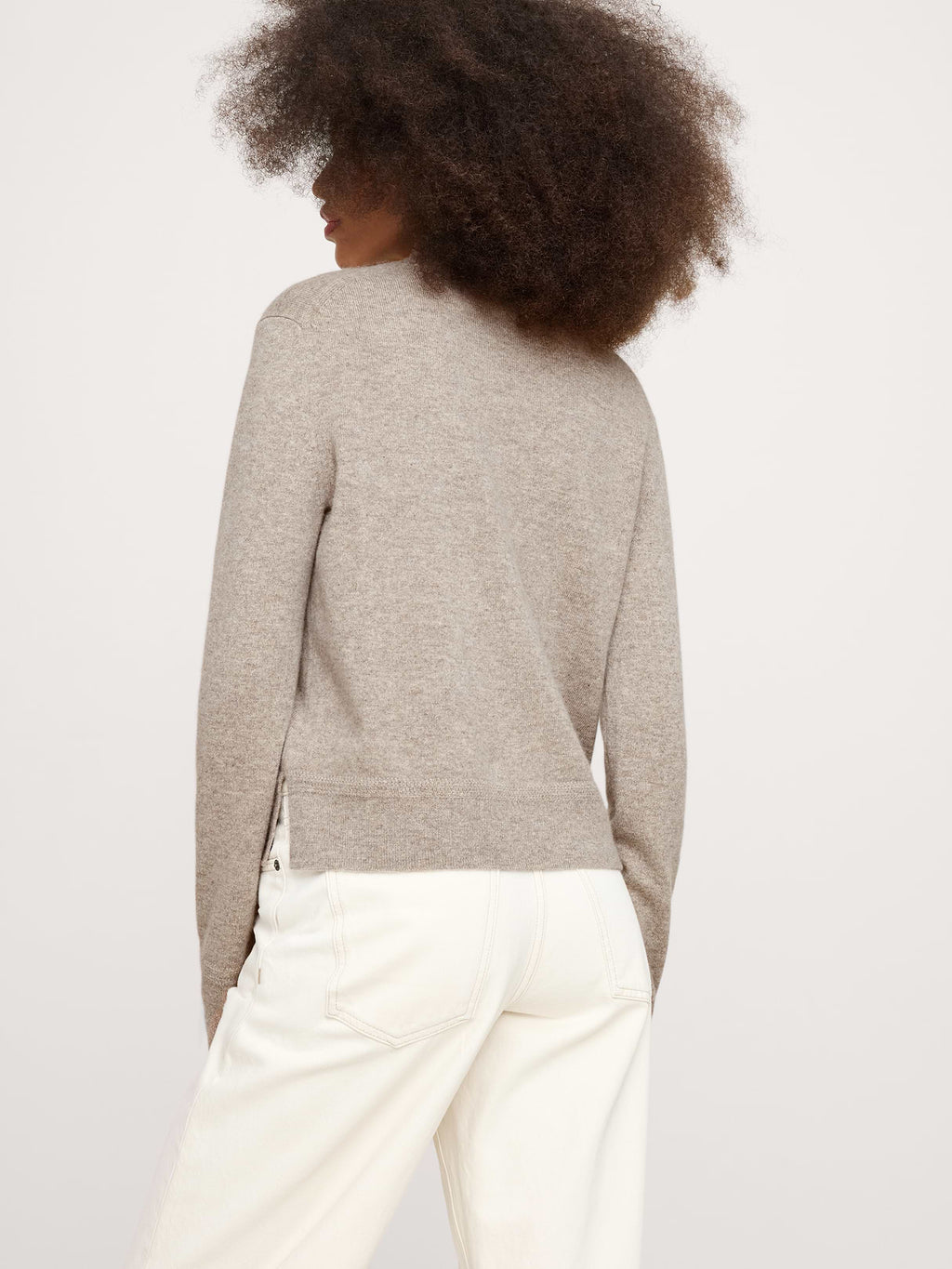 Cashmere Turtleneck Sweater - Heather Mink Grey