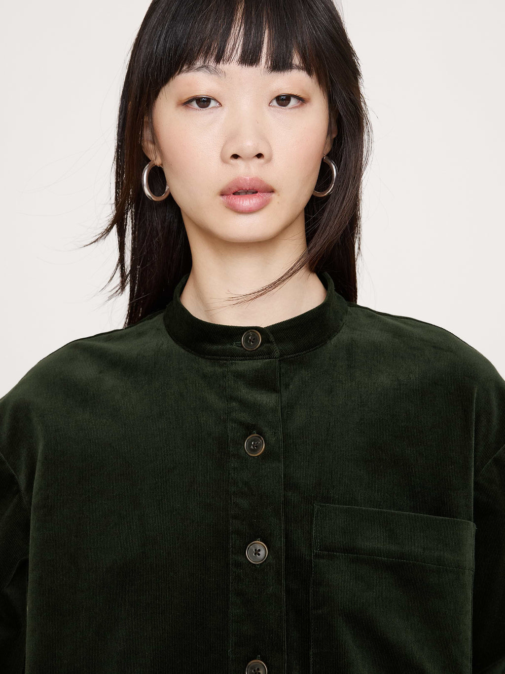 Corduroy Popover Shift Dress - Beyond The Pines Green