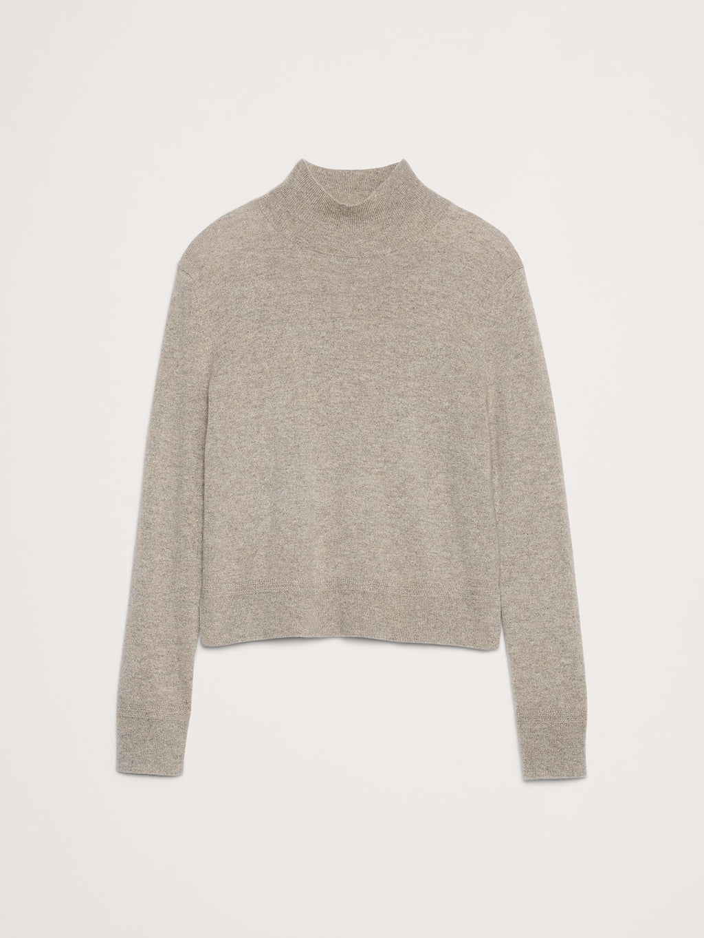 Cashmere Turtleneck Sweater - Heather Mink Grey