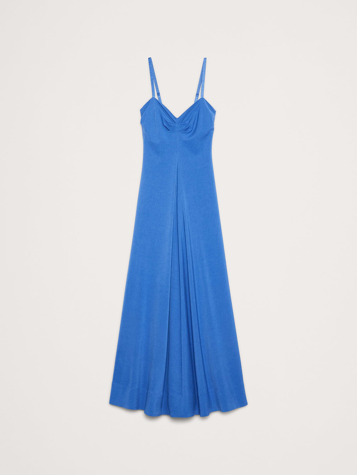 Stretch-Sateen Sweetheart Maxi Dress - Blue Catamaran