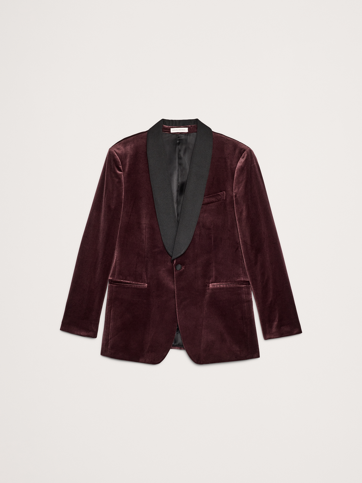 Velvet Tuxedo Jacket - Ruby Plum Purple