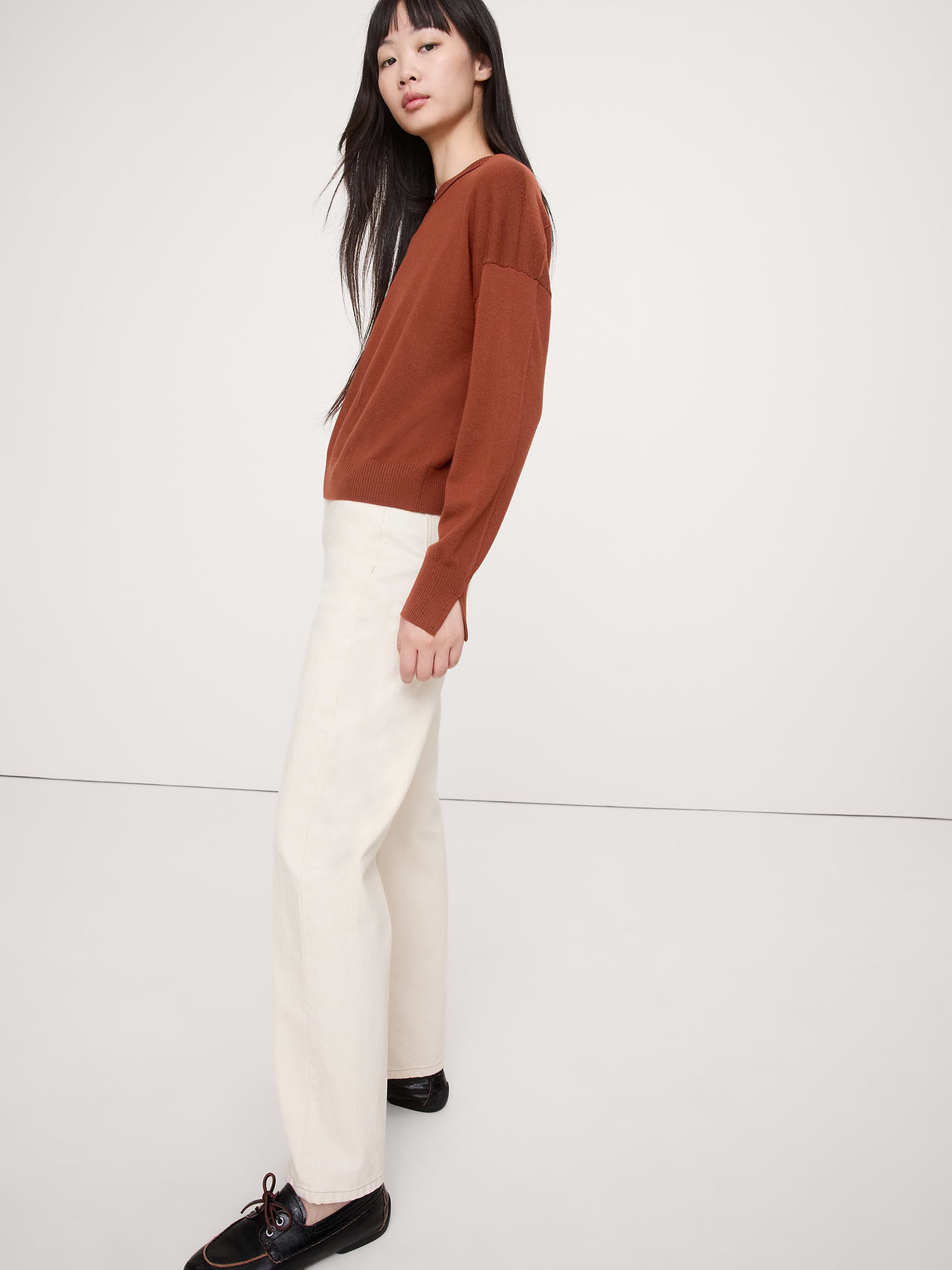 Merino Crew-Neck Sweater - Jasper Red