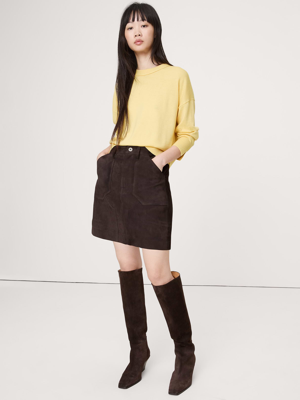 Merino Crew-Neck Sweater - Sahara Sun Yellow