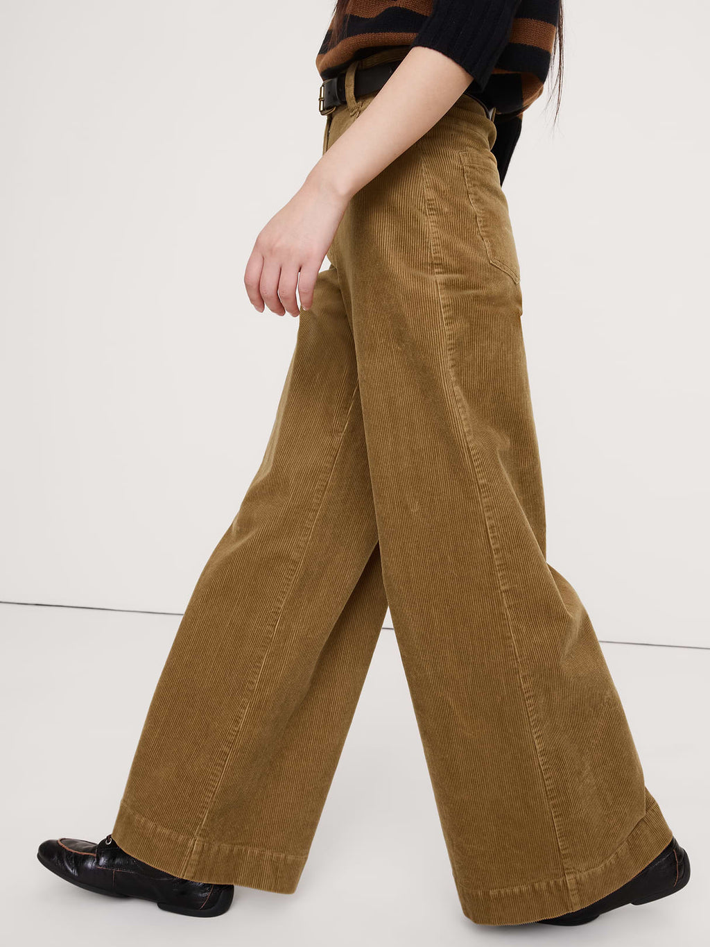 Ultra-High Rise Wide-Leg Corduroy Pant - Golden Oak