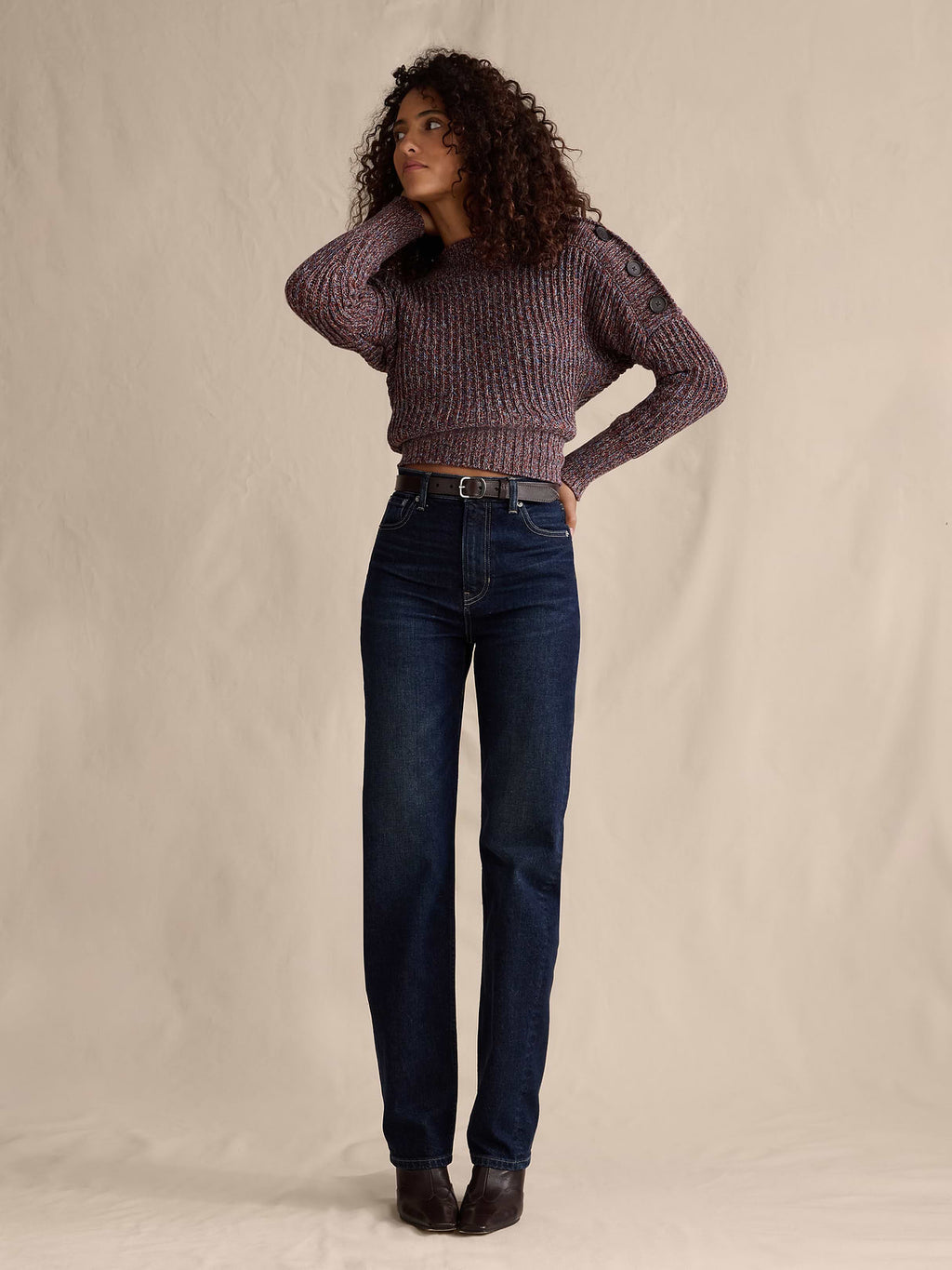 High-Rise 90S Straight Jean - Dark Wash
