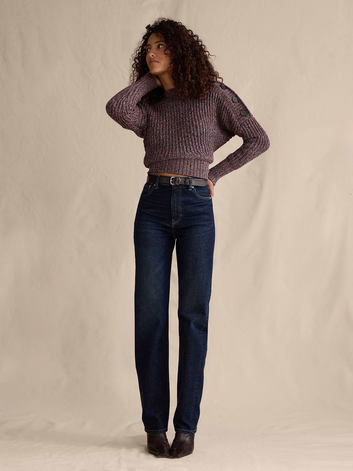 High-Rise 90S Straight Jean - Dark Wash