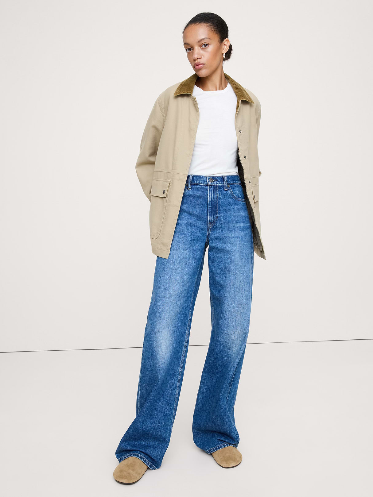 Leather Essential Clog - Taupe Suede